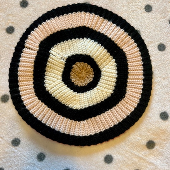 Kate Spade ♠️ New York Womens Wide Stripe Beret - Picture 2 of 4